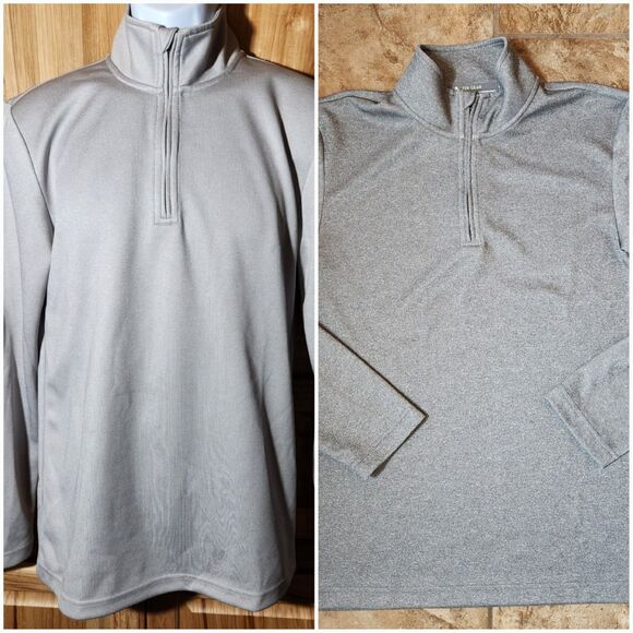 Tek Gear gray 1/4 zip long sleeve shirts mens small - Picture 1 of 11